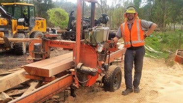Milling Eucalyptus in the South Island of New Zealand 