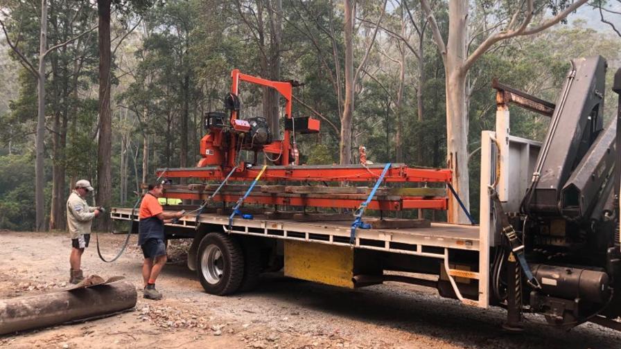 Portable sawmill in Australia