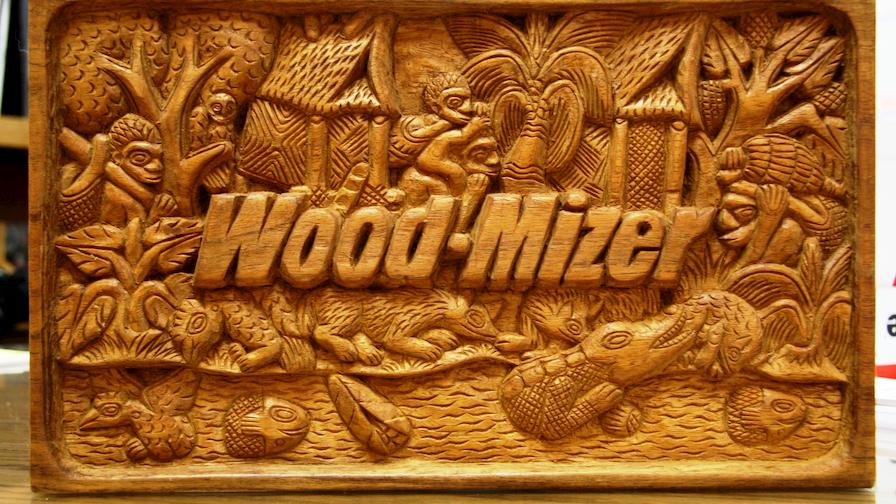 Carved Wood-Mizer sign